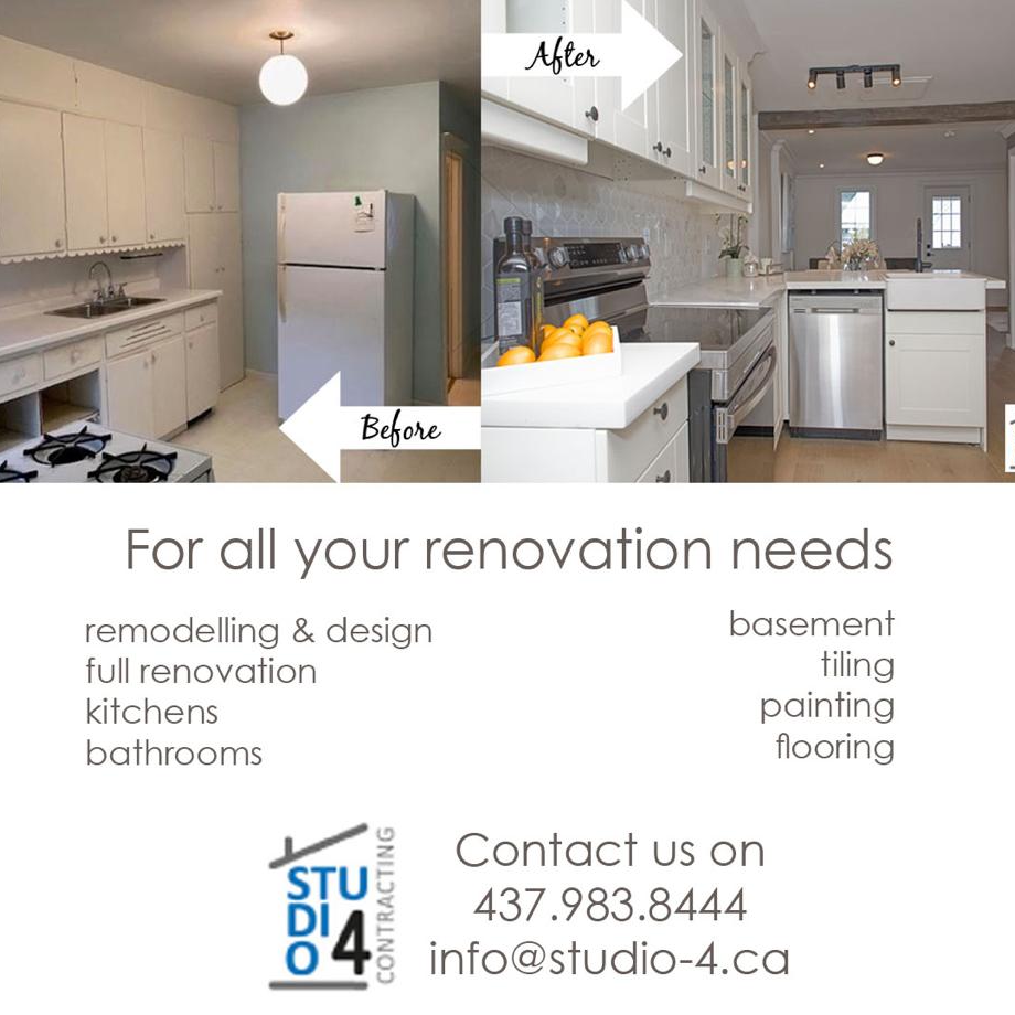 Studio 4 Contracting limited  - millwork contractor in Mississauga